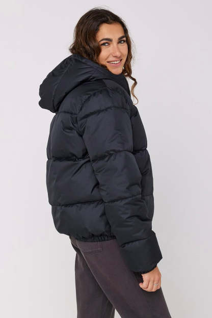 Ellis Black Eco Puffer Jacket-VibeCloset