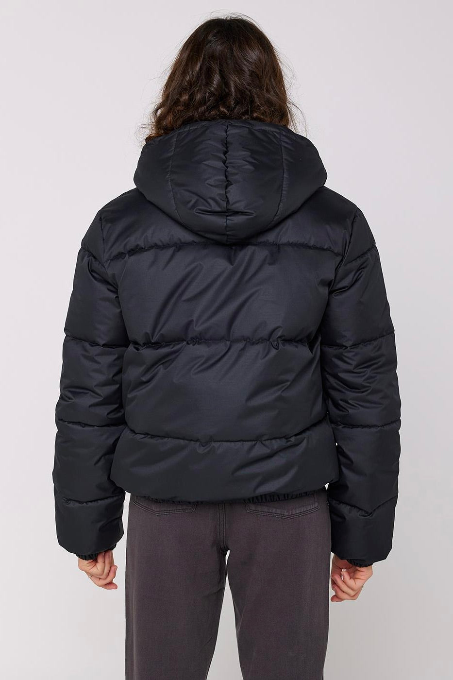 Ellis Black Eco Puffer Jacket-VibeCloset