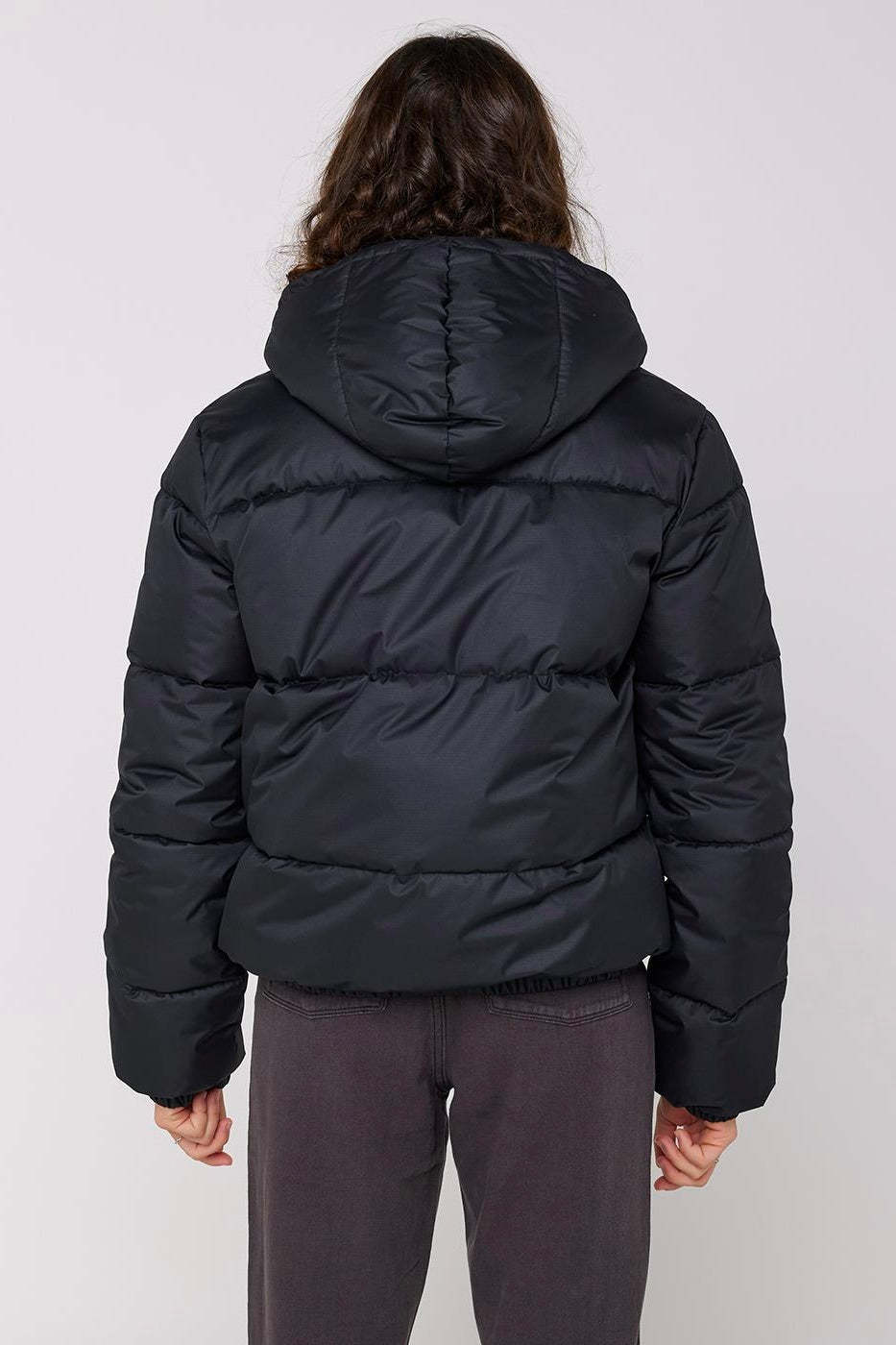 Ellis Black Eco Puffer Jacket-VibeCloset