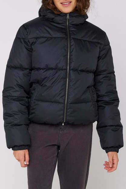 Ellis Black Eco Puffer Jacket-VibeCloset