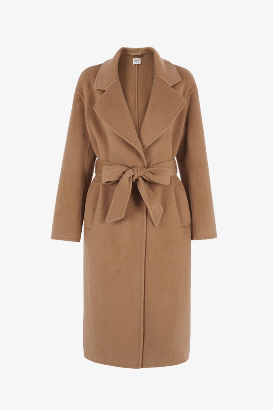 Geneva Camel Wool Blend Belted Coat-VibeCloset