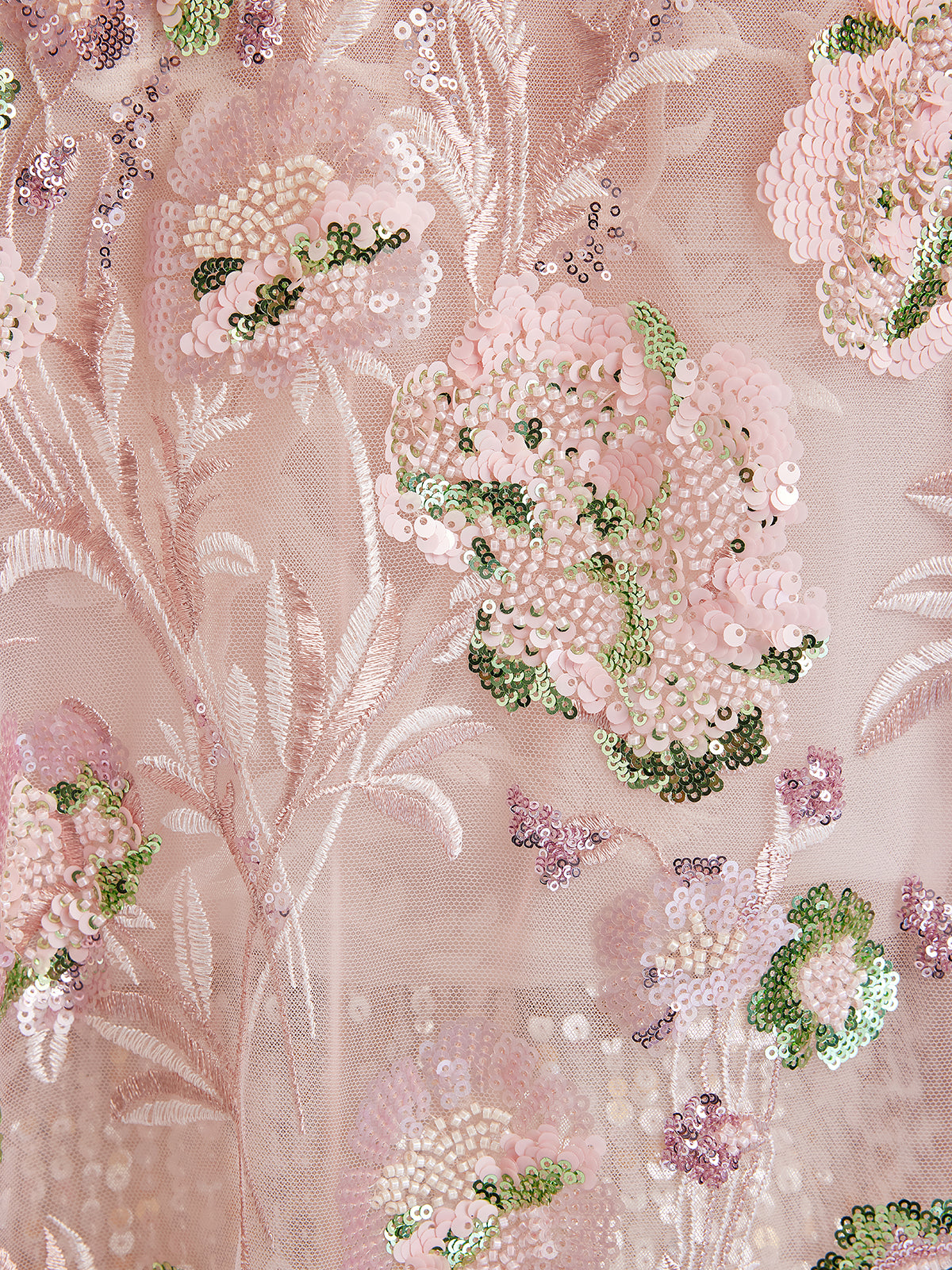 Sequin Embroidered Organza Relaxed Jacket-VibeCloset