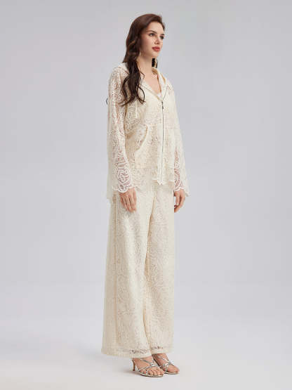Lace Hooded Elegant Jacket-VibeCloset