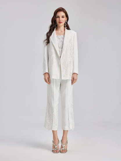 Luxe Floral Embroidered Relaxed Blazer-VibeCloset