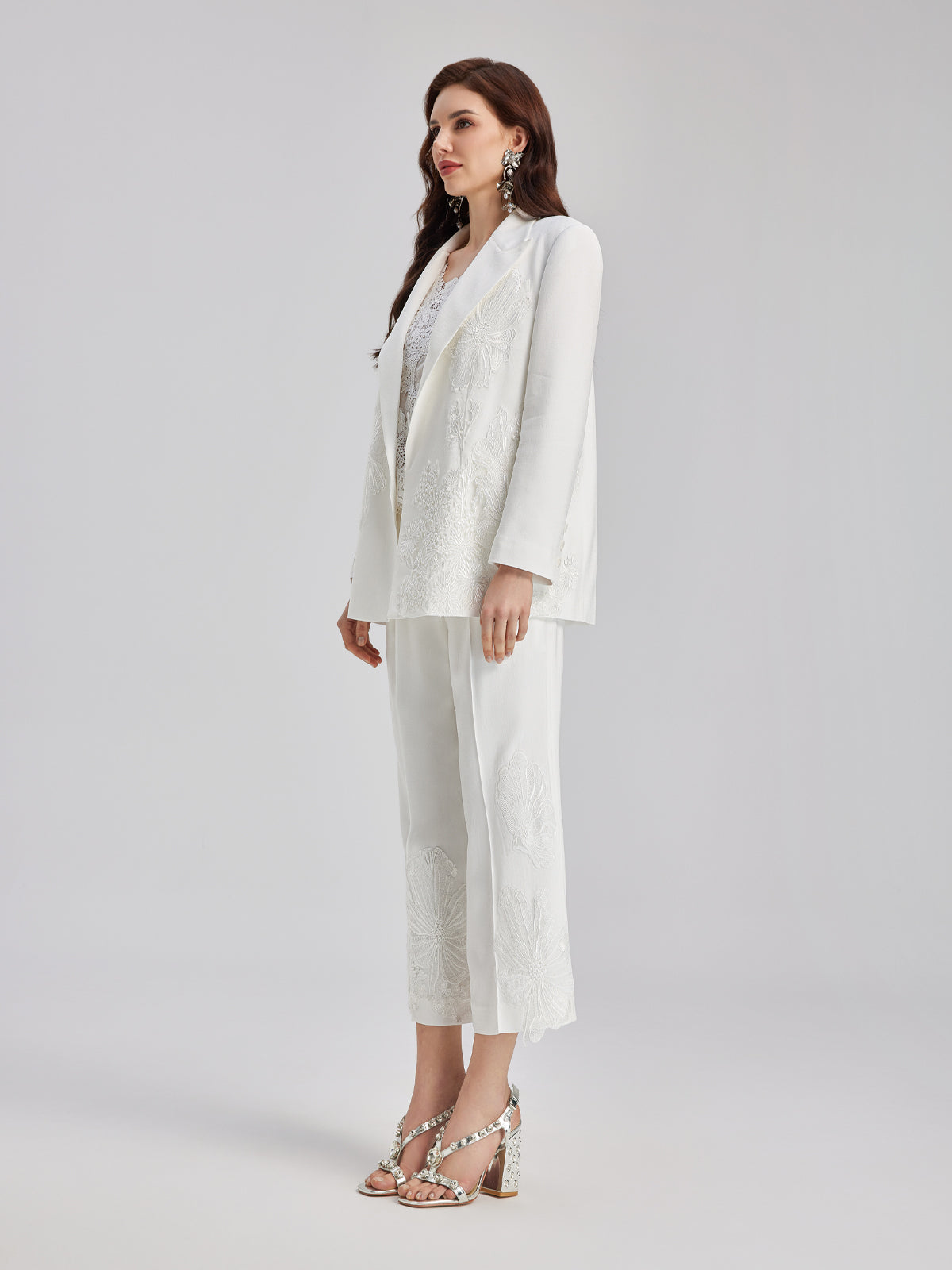 Luxe Floral Embroidered Relaxed Blazer-VibeCloset