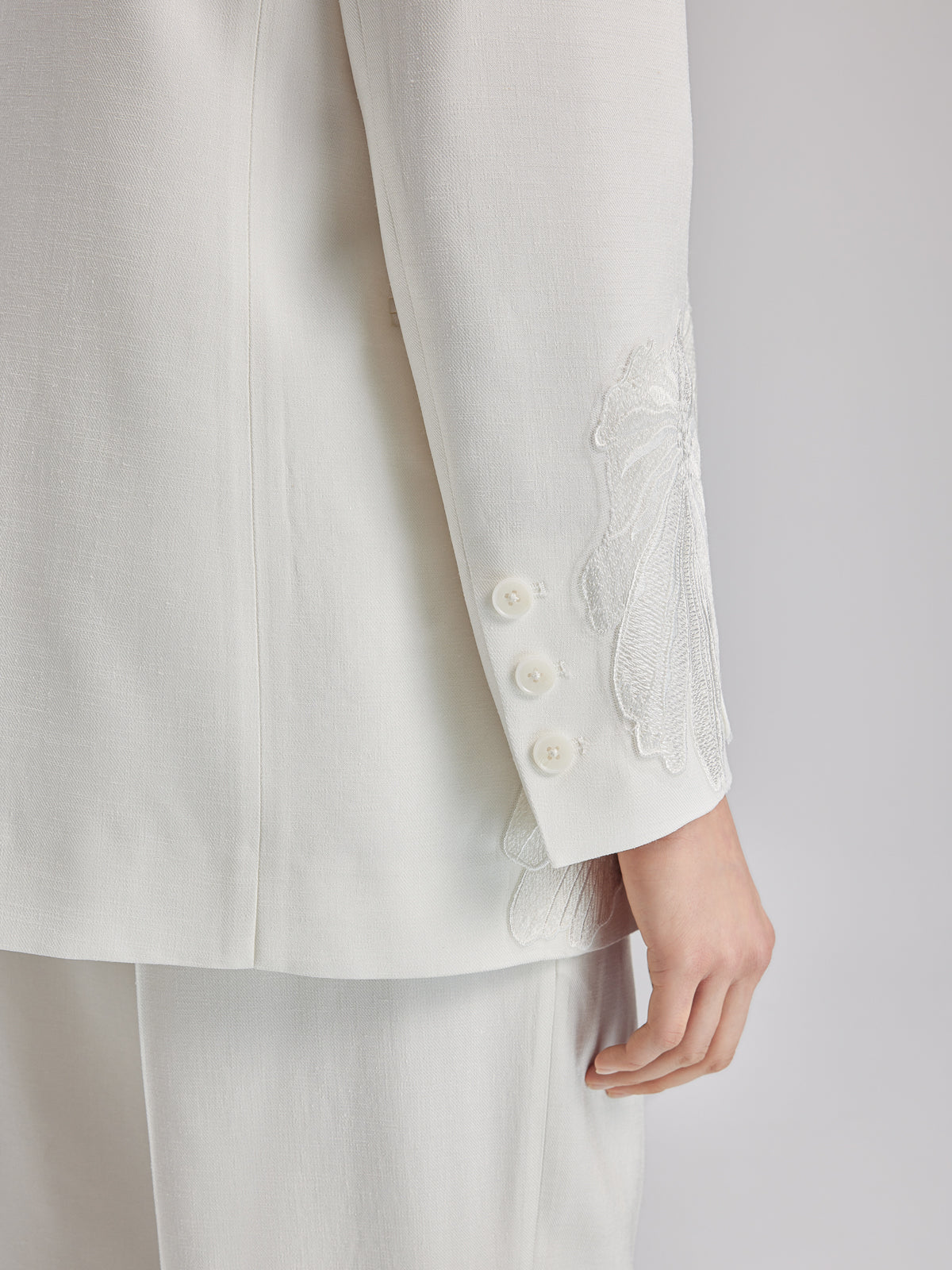 Luxe Floral Embroidered Relaxed Blazer-VibeCloset