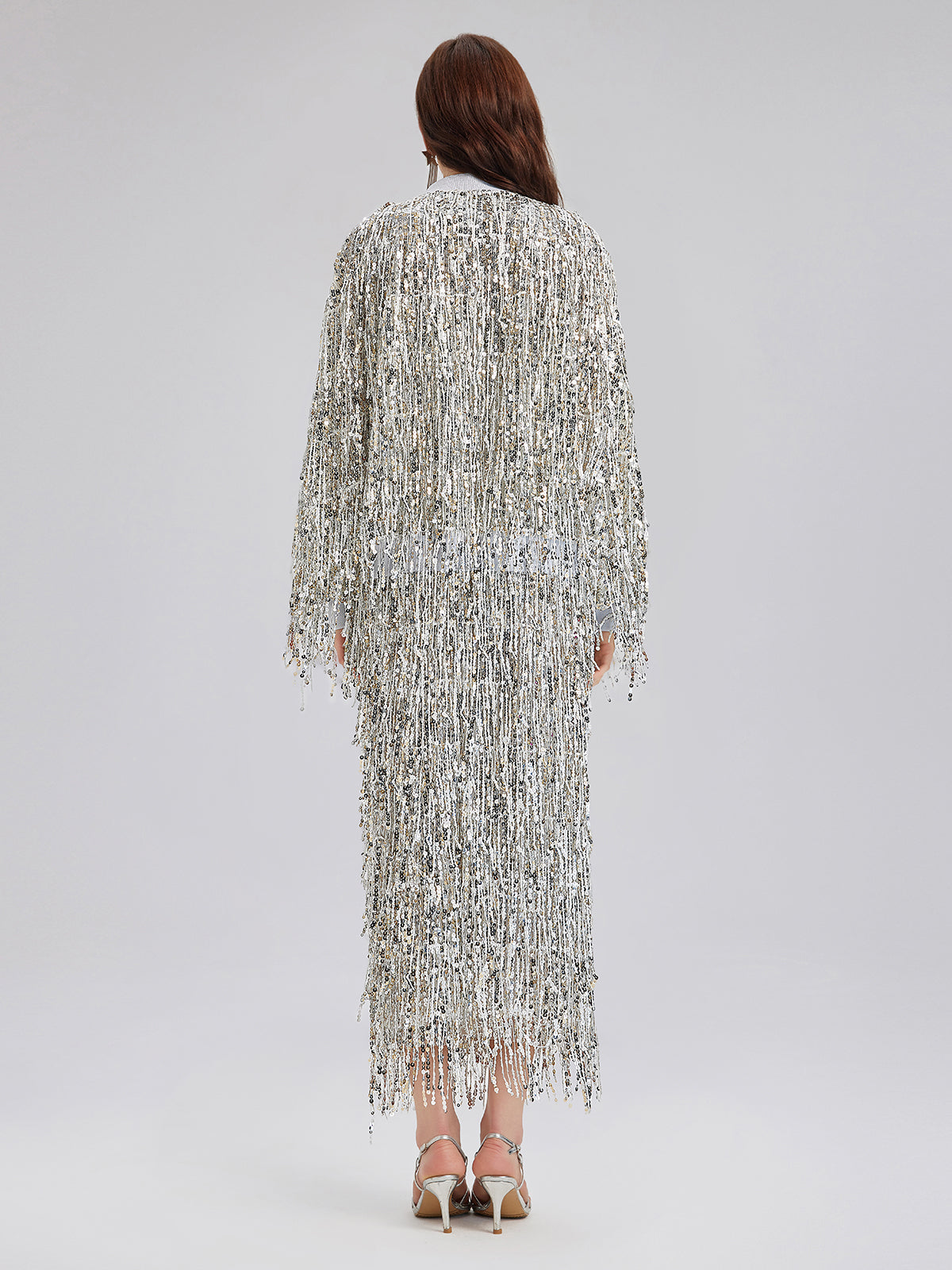 Tassel Sequin Embroidered Bomber Jacket-VibeCloset