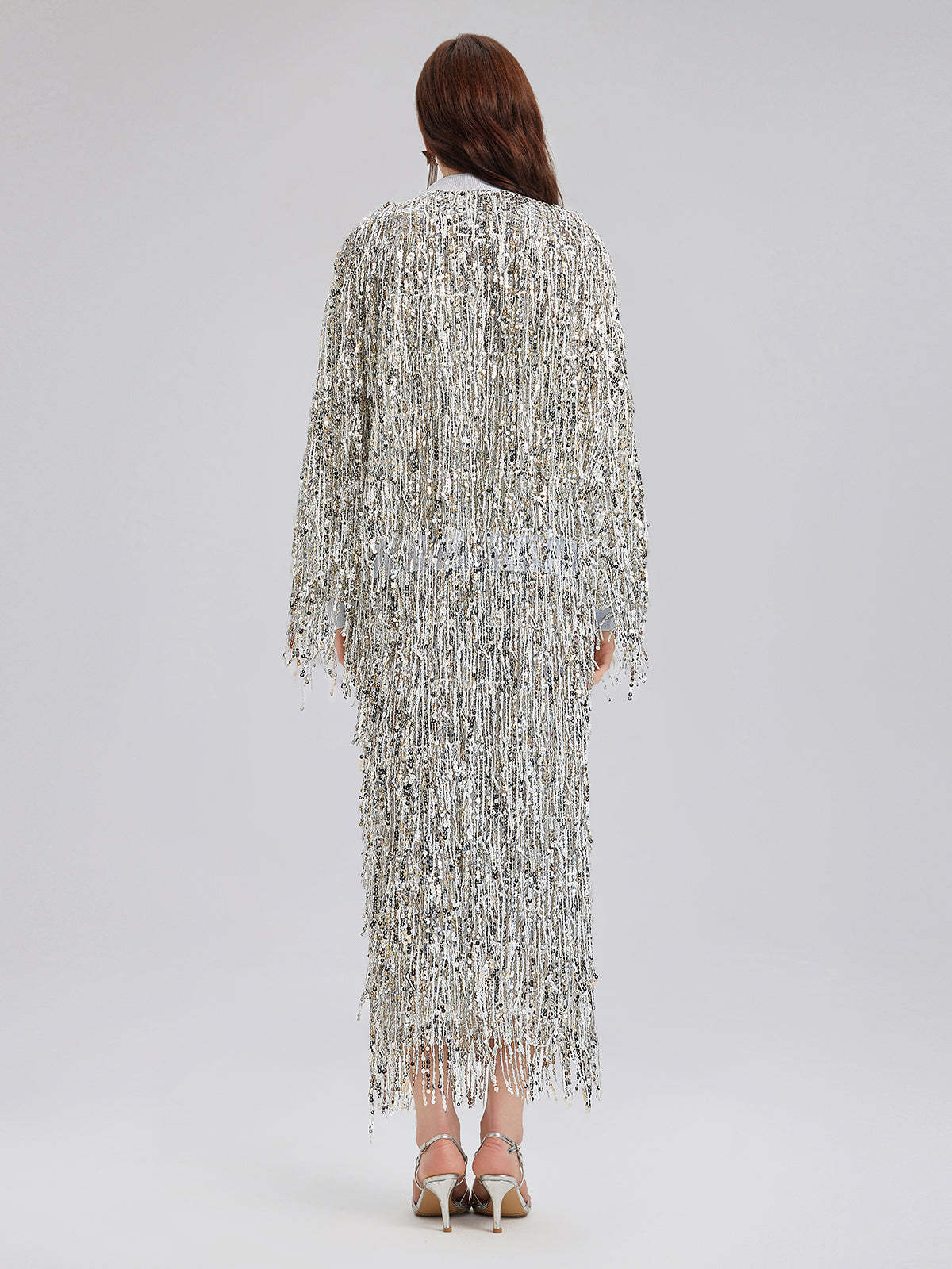Tassel Sequin Embroidered Bomber Jacket-VibeCloset