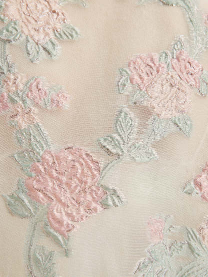 Tailored Organza Jacquard Lightweight Jacket-VibeCloset