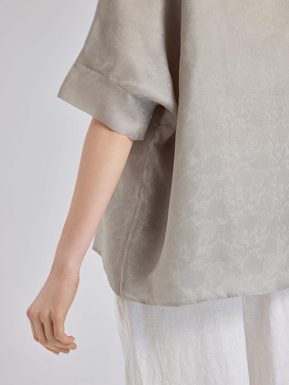 Versatile Silk Aesthetics Floral Embroidered Top-VibeCloset