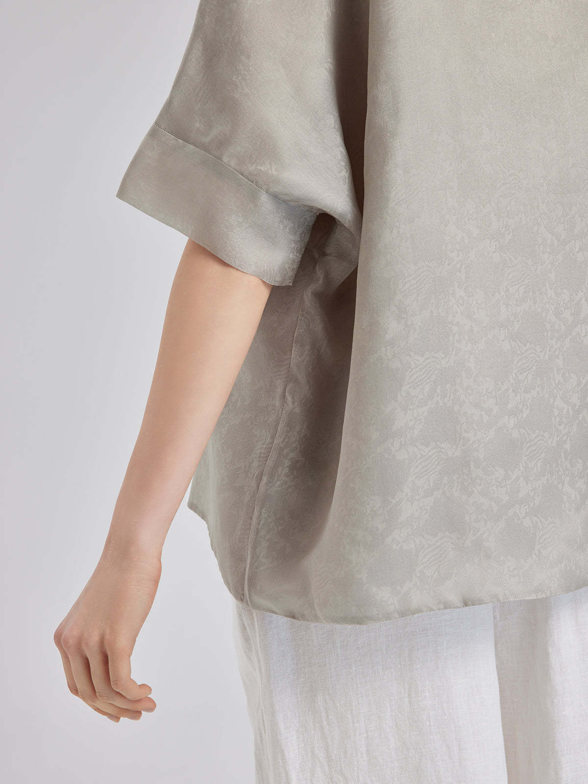 Versatile Silk Aesthetics Floral Embroidered Top-VibeCloset