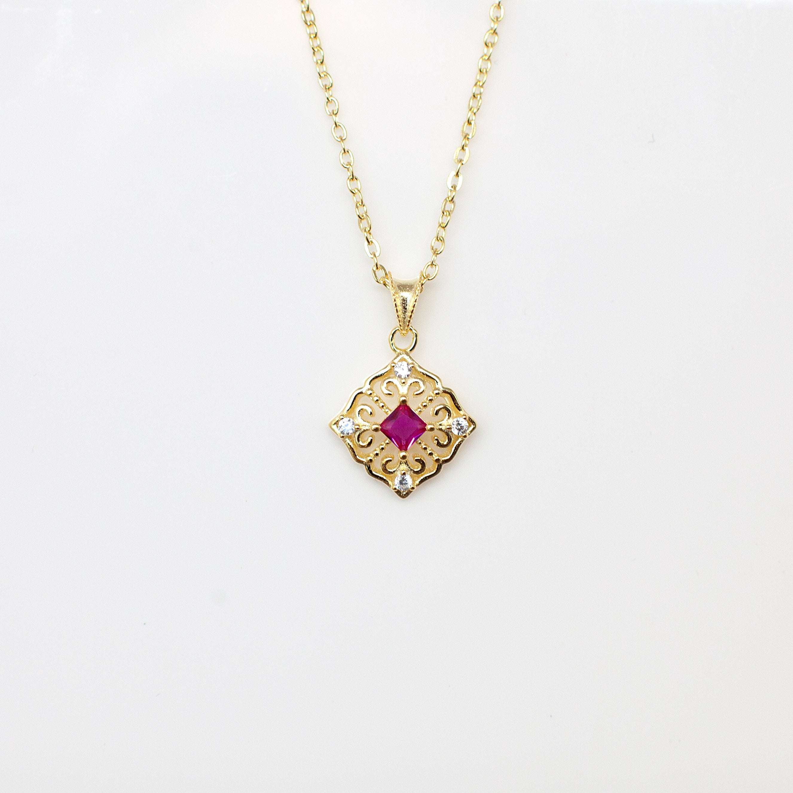 Royal Ruby Necklace-VibeCloset