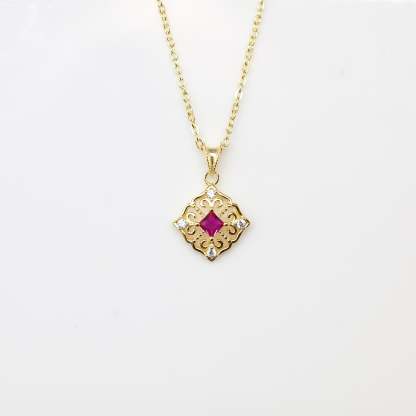 Royal Ruby Necklace-VibeCloset