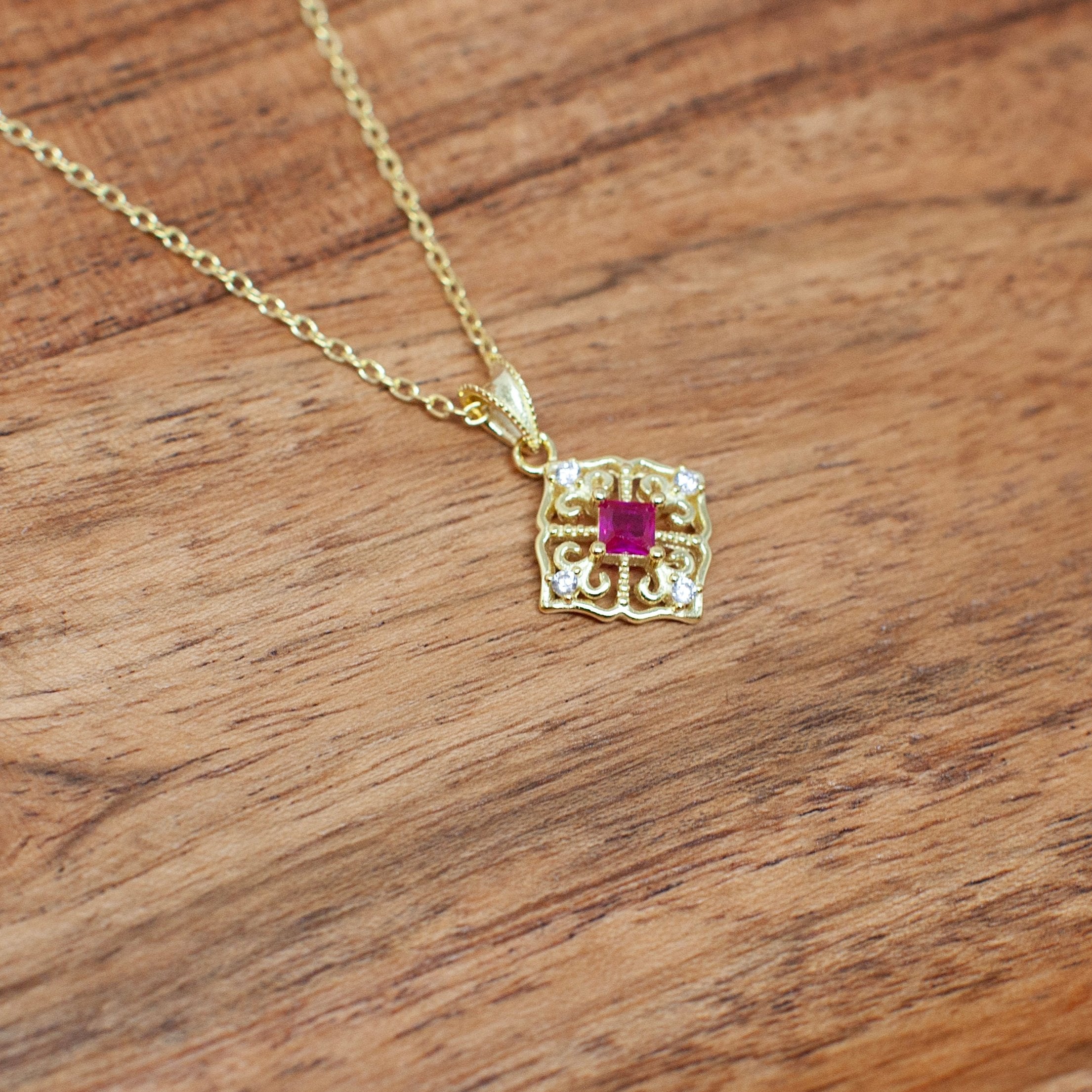 Royal Ruby Necklace-VibeCloset
