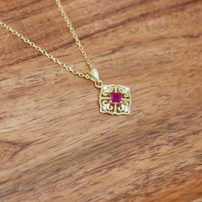 Royal Ruby Necklace-VibeCloset