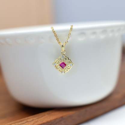 Royal Ruby Necklace-VibeCloset