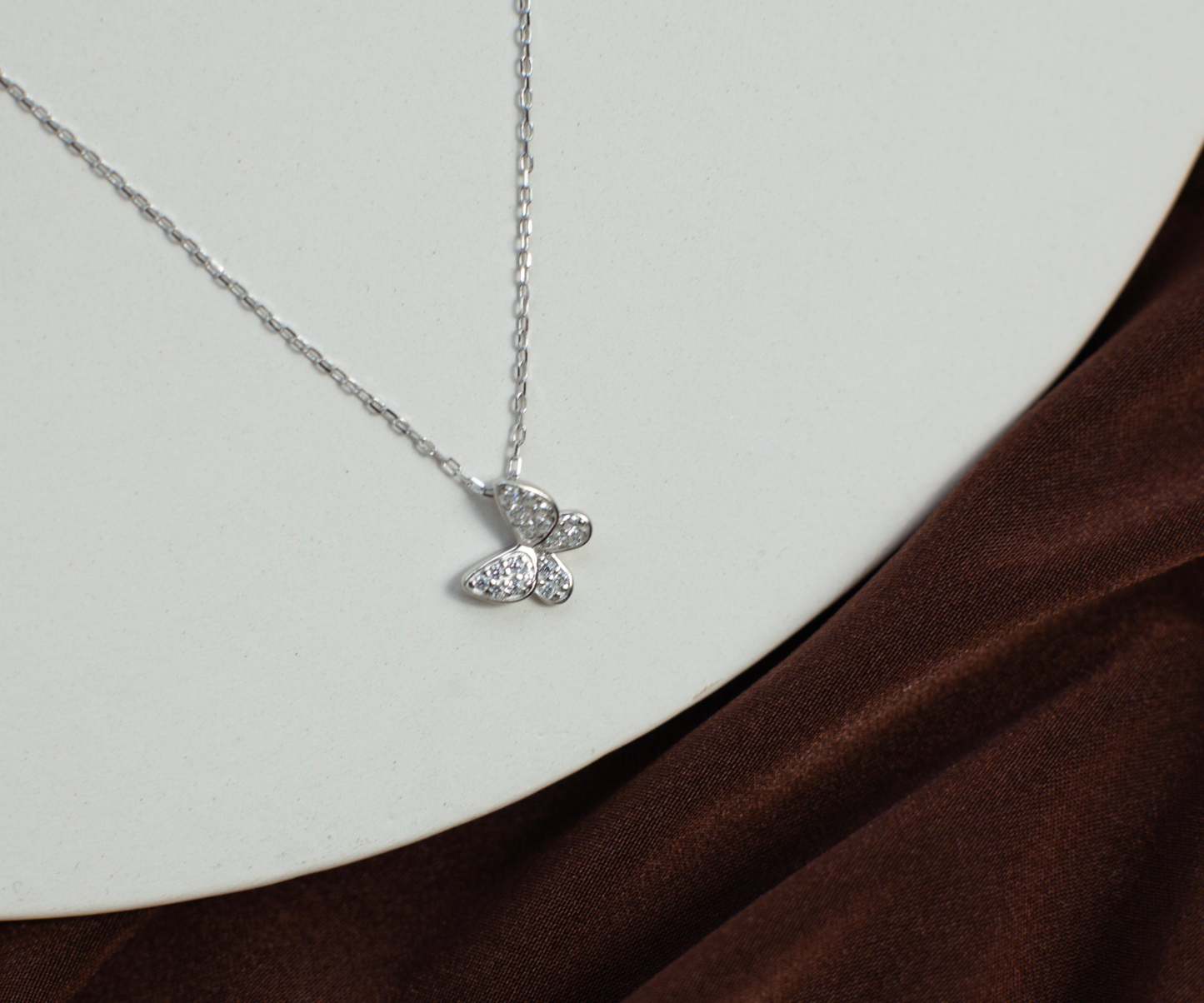 Delicate Butterfly Pendant-VibeCloset
