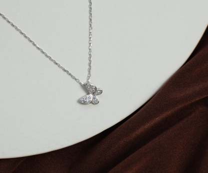 Delicate Butterfly Pendant-VibeCloset