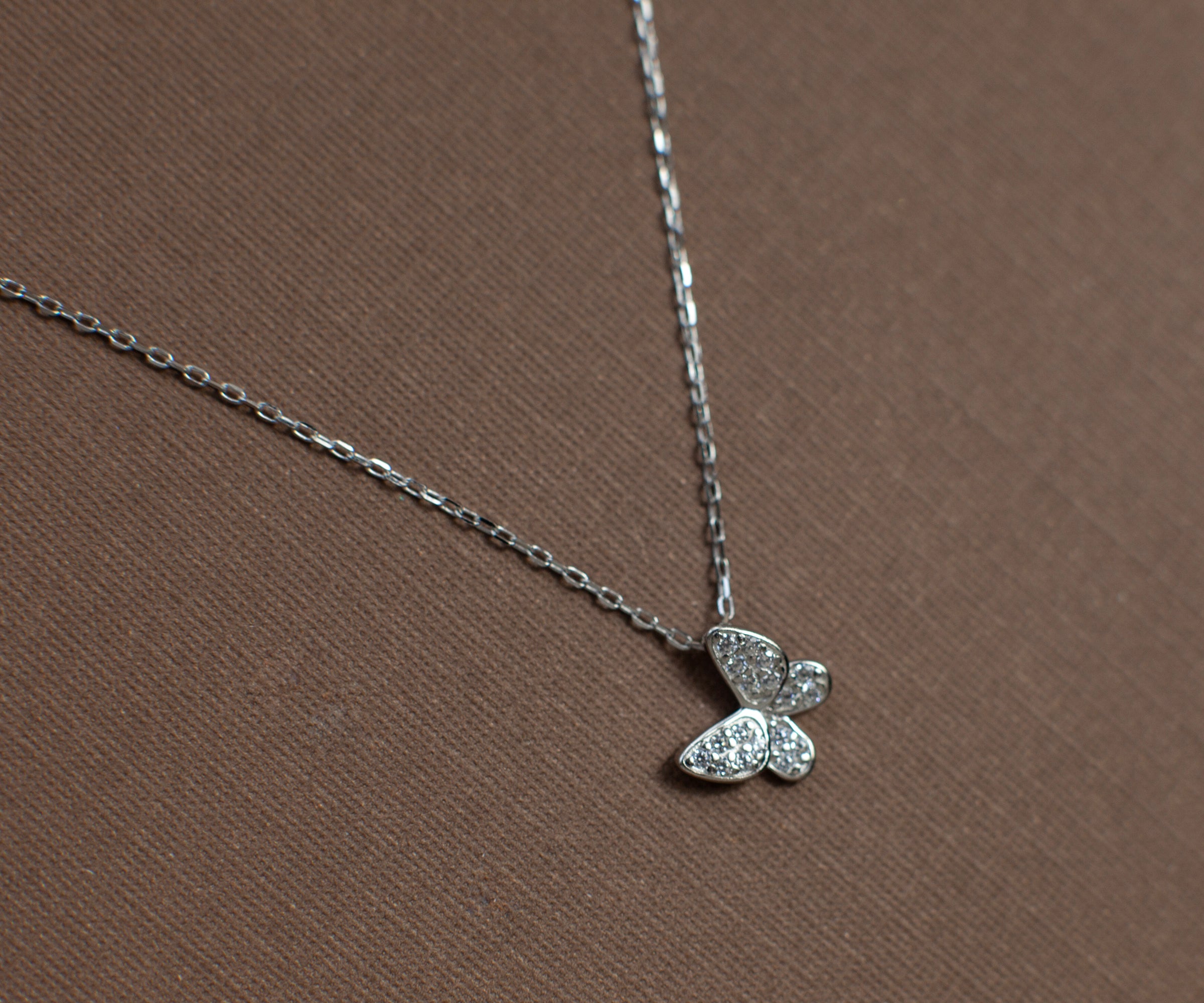Delicate Butterfly Pendant-VibeCloset