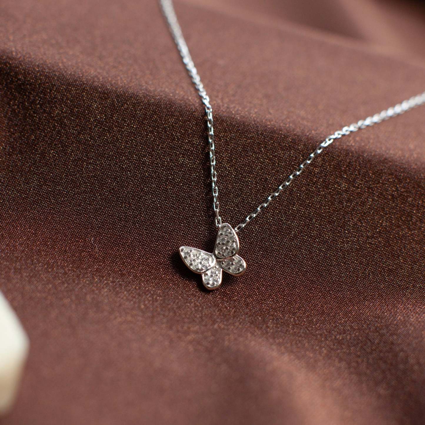 Delicate Butterfly Pendant-VibeCloset