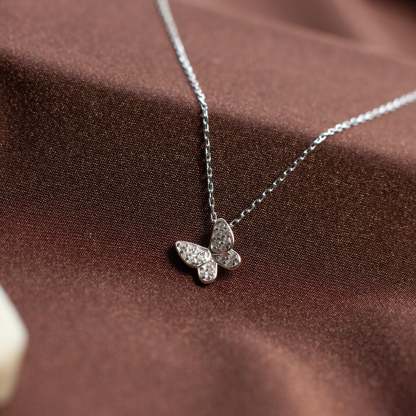 Delicate Butterfly Pendant-VibeCloset