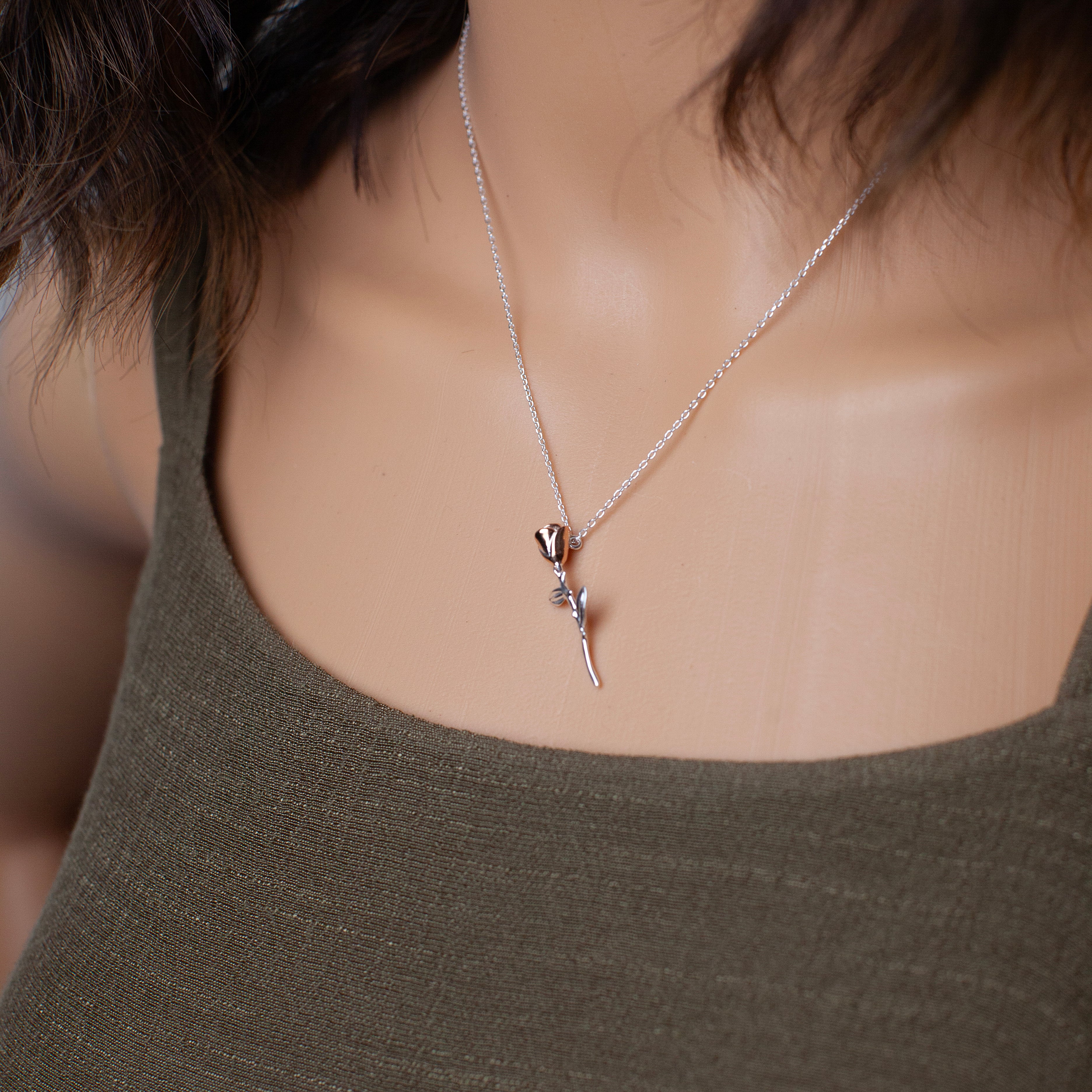 Rose Necklace-VibeCloset