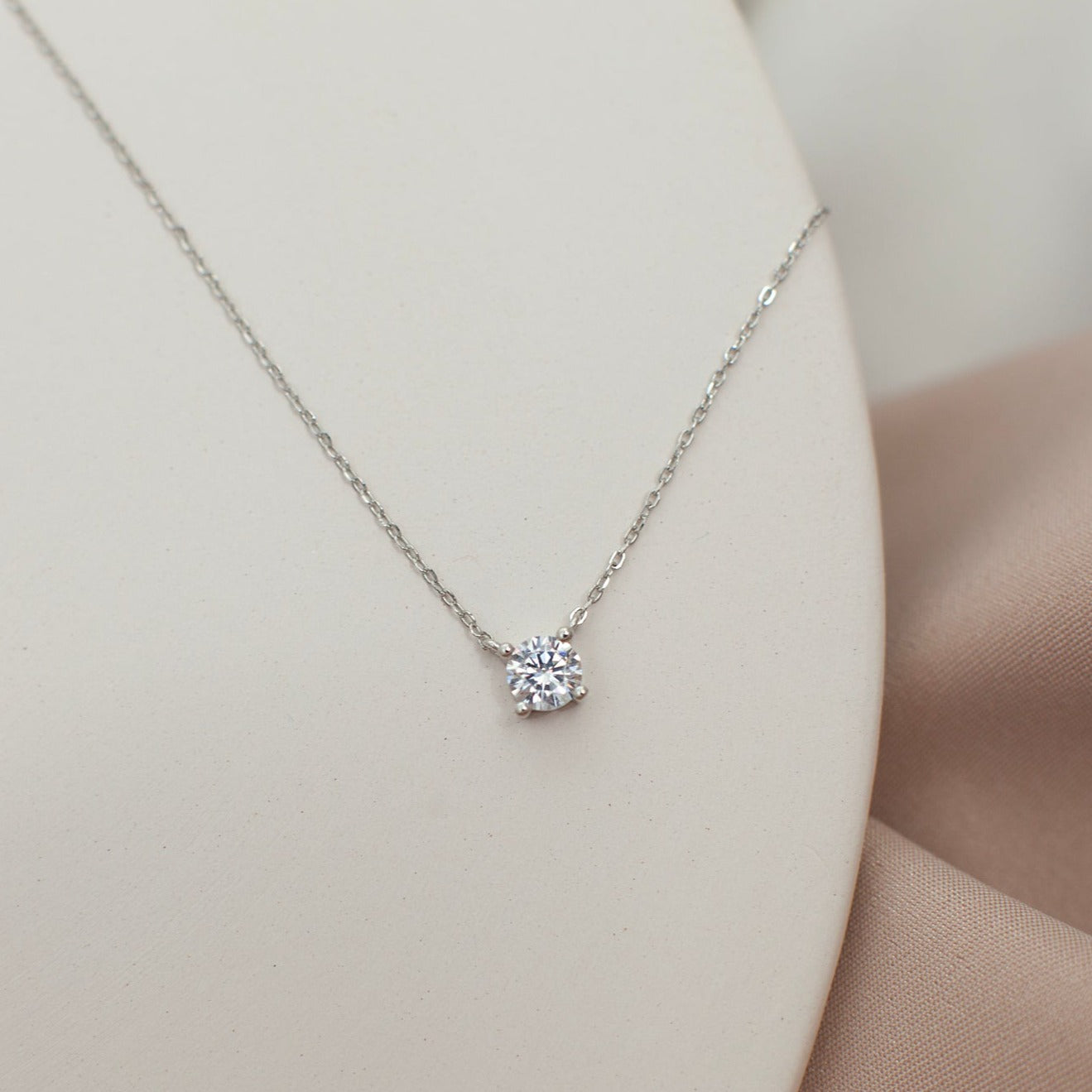 Delicate Diamond Necklace-VibeCloset