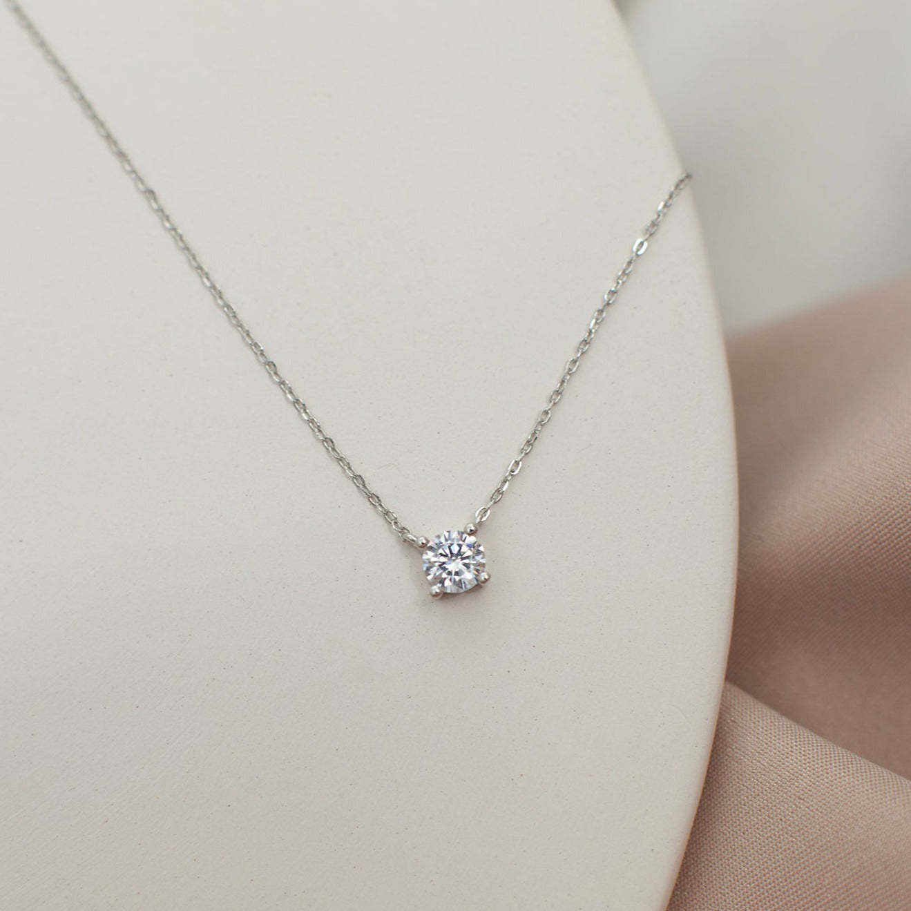 Delicate Diamond Necklace-VibeCloset