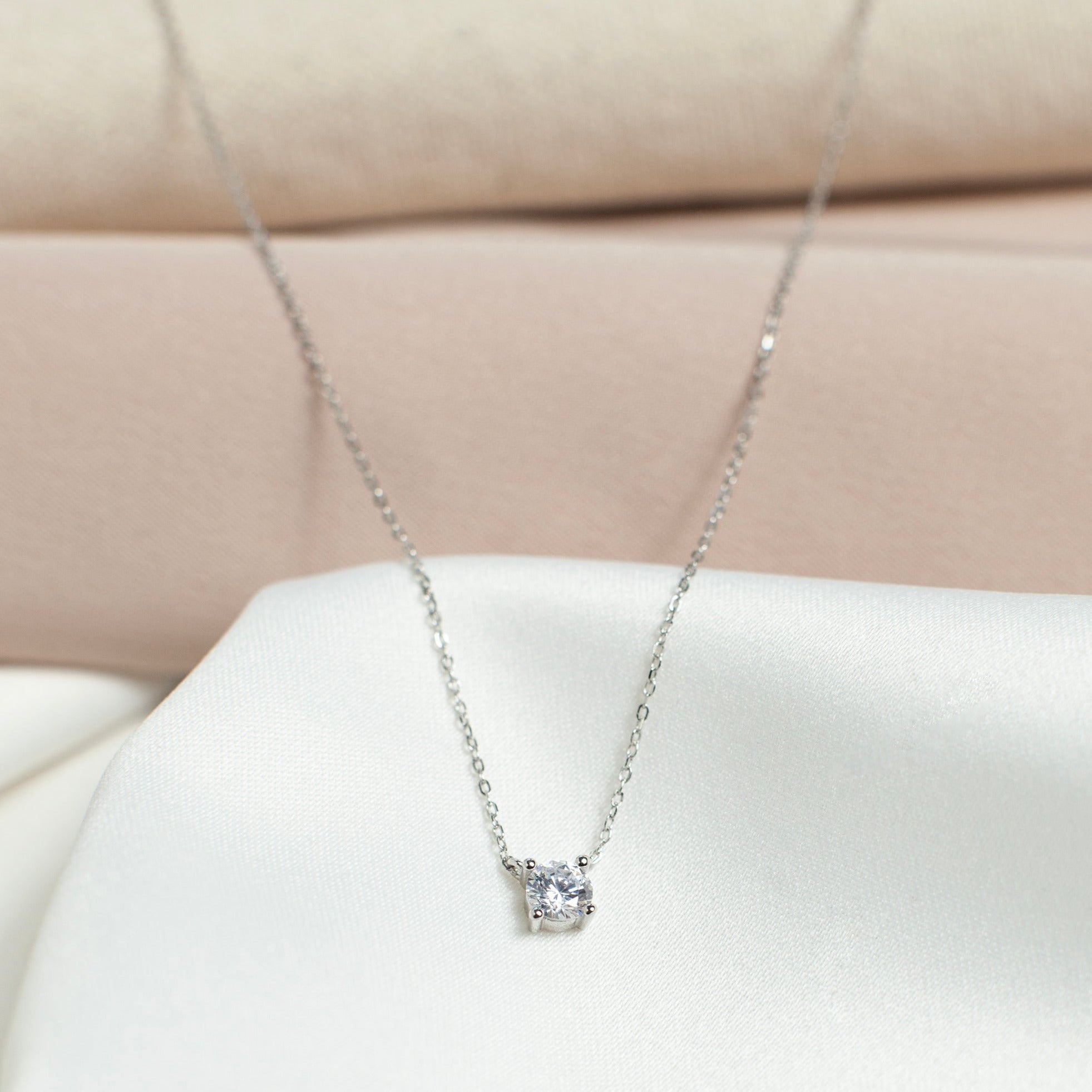 Delicate Diamond Necklace-VibeCloset
