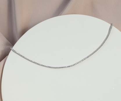 Delicate Diamond Chain-VibeCloset