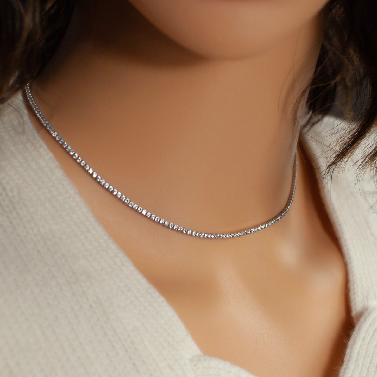 Delicate Diamond Chain-VibeCloset