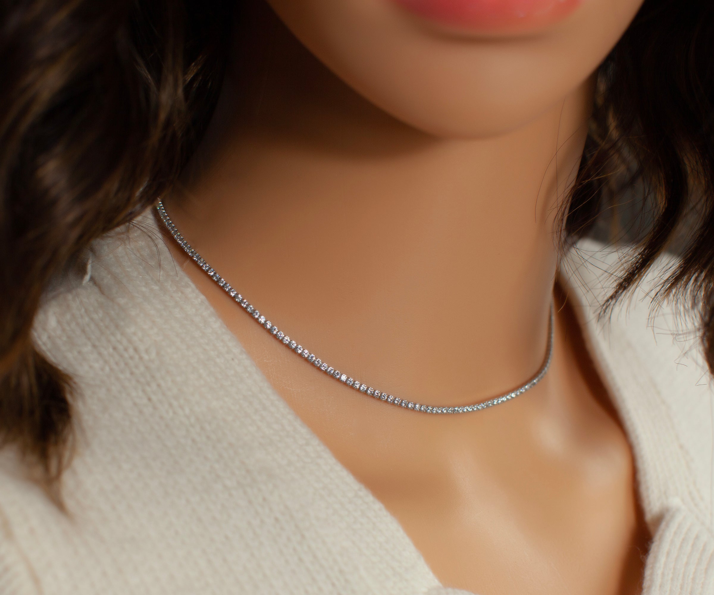 Delicate Diamond Chain-VibeCloset