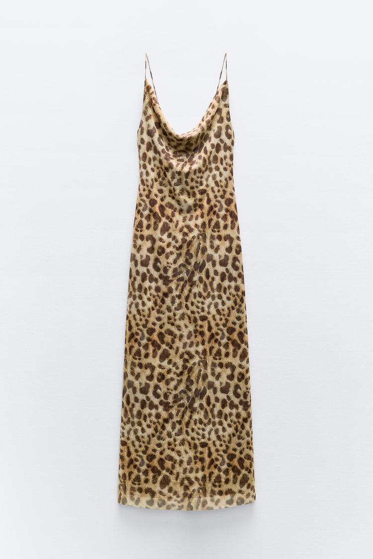 Zelpha Leopard Midi Dress-VibeCloset