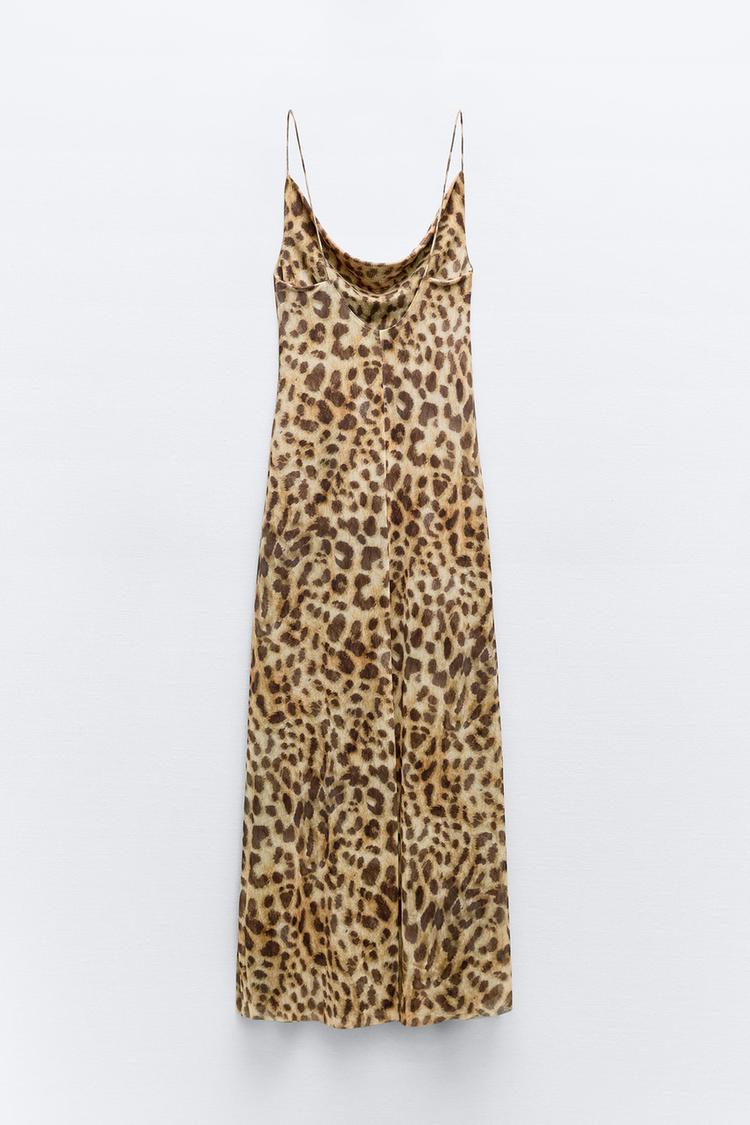 Zelpha Leopard Midi Dress-VibeCloset