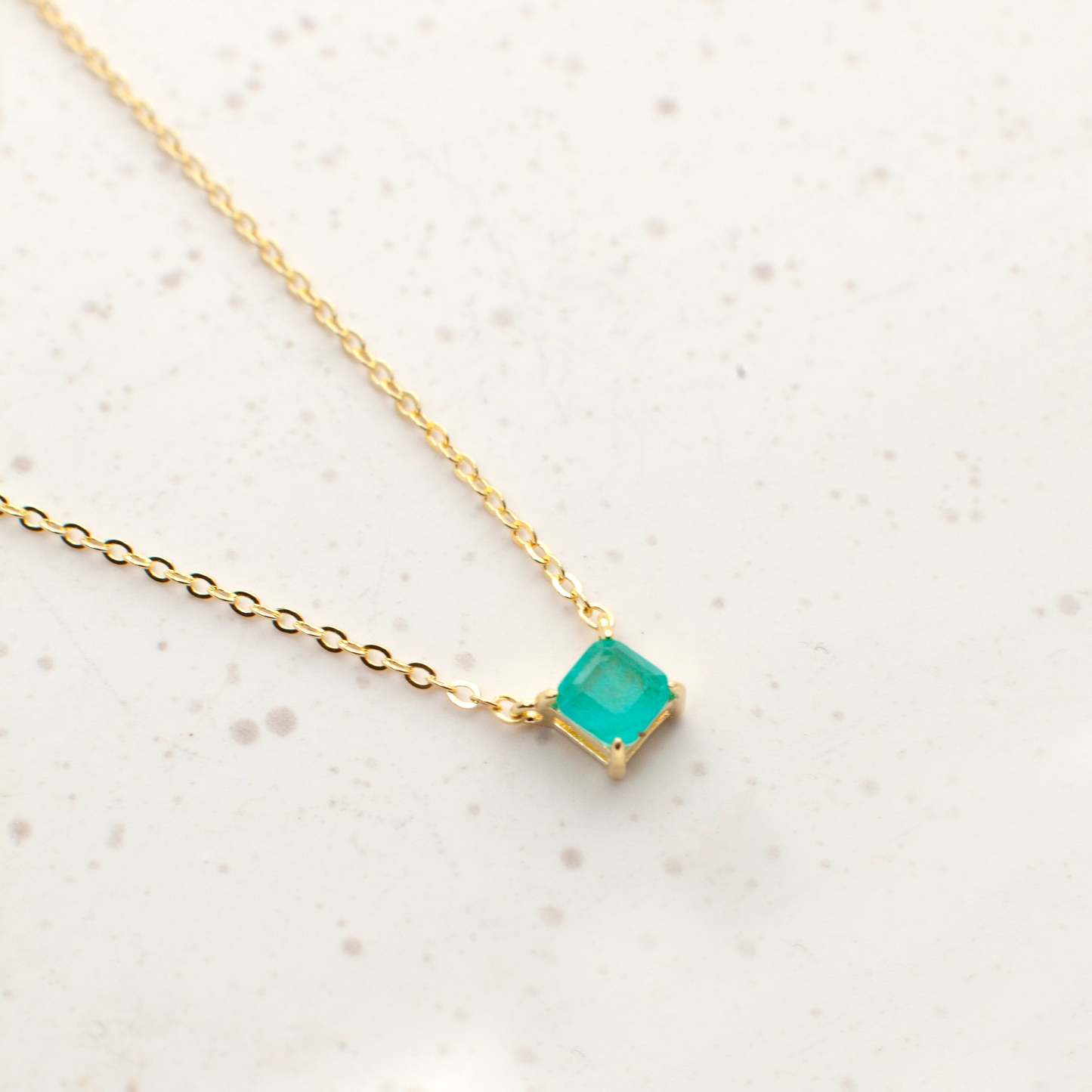 Tourmaline Chain Necklace-VibeCloset