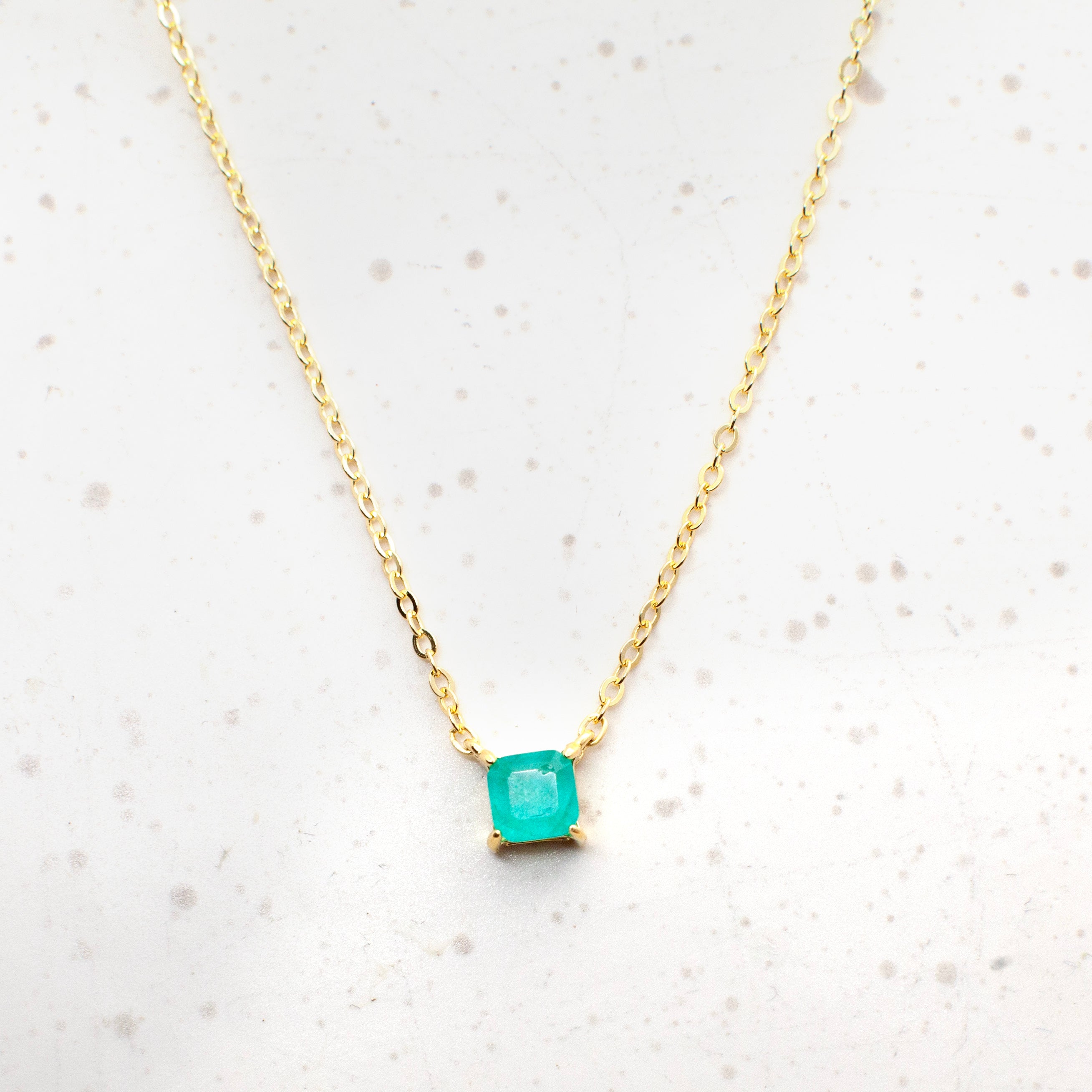 Tourmaline Chain Necklace-VibeCloset
