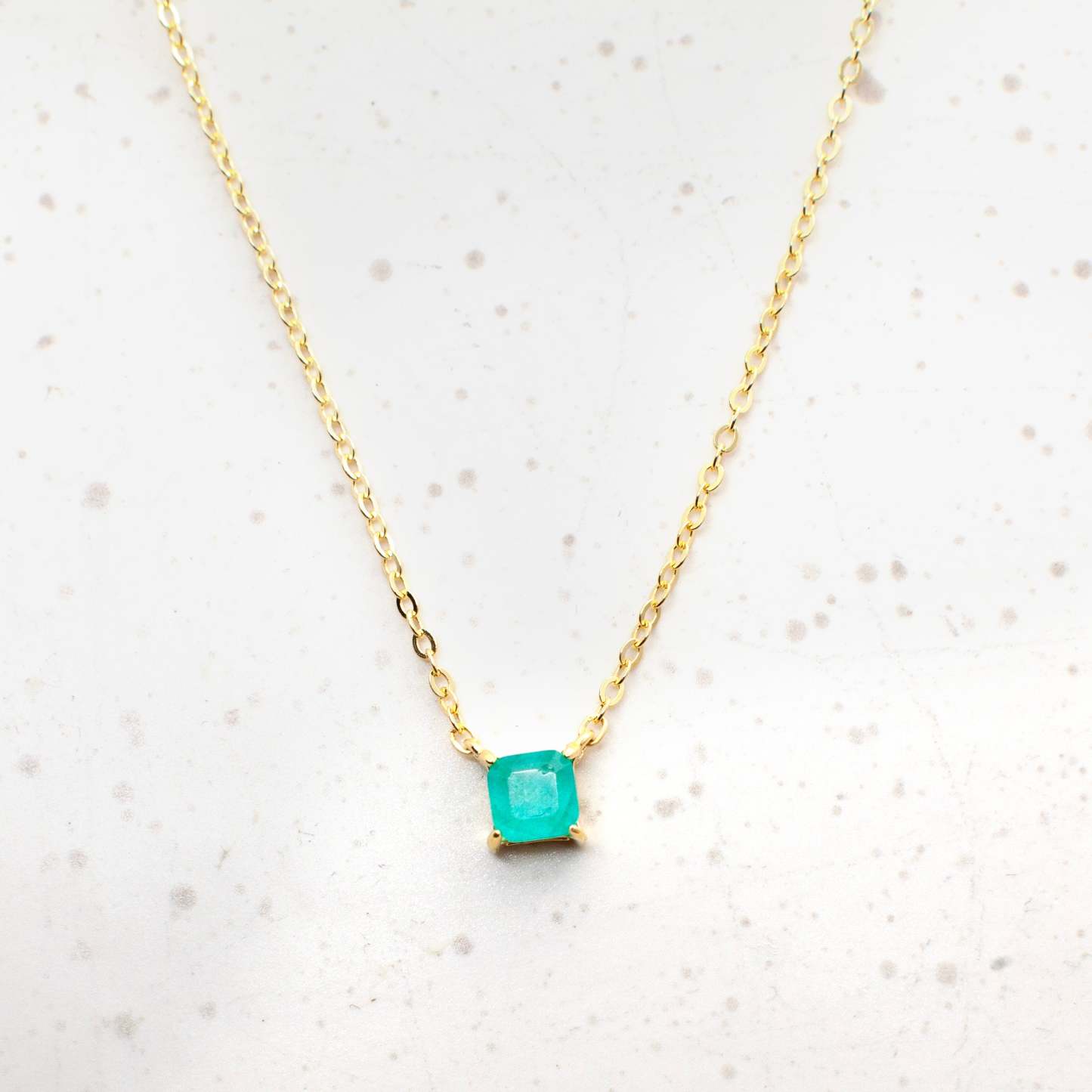 Tourmaline Chain Necklace-VibeCloset