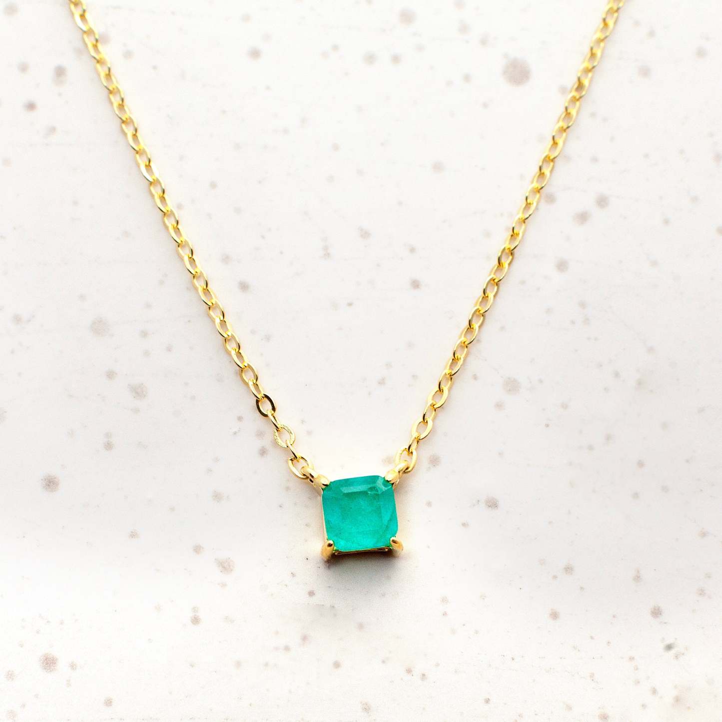 Tourmaline Chain Necklace-VibeCloset