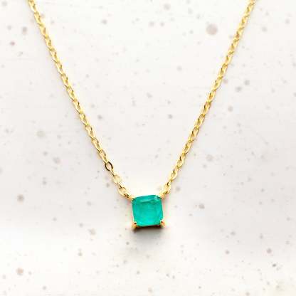 Tourmaline Chain Necklace-VibeCloset