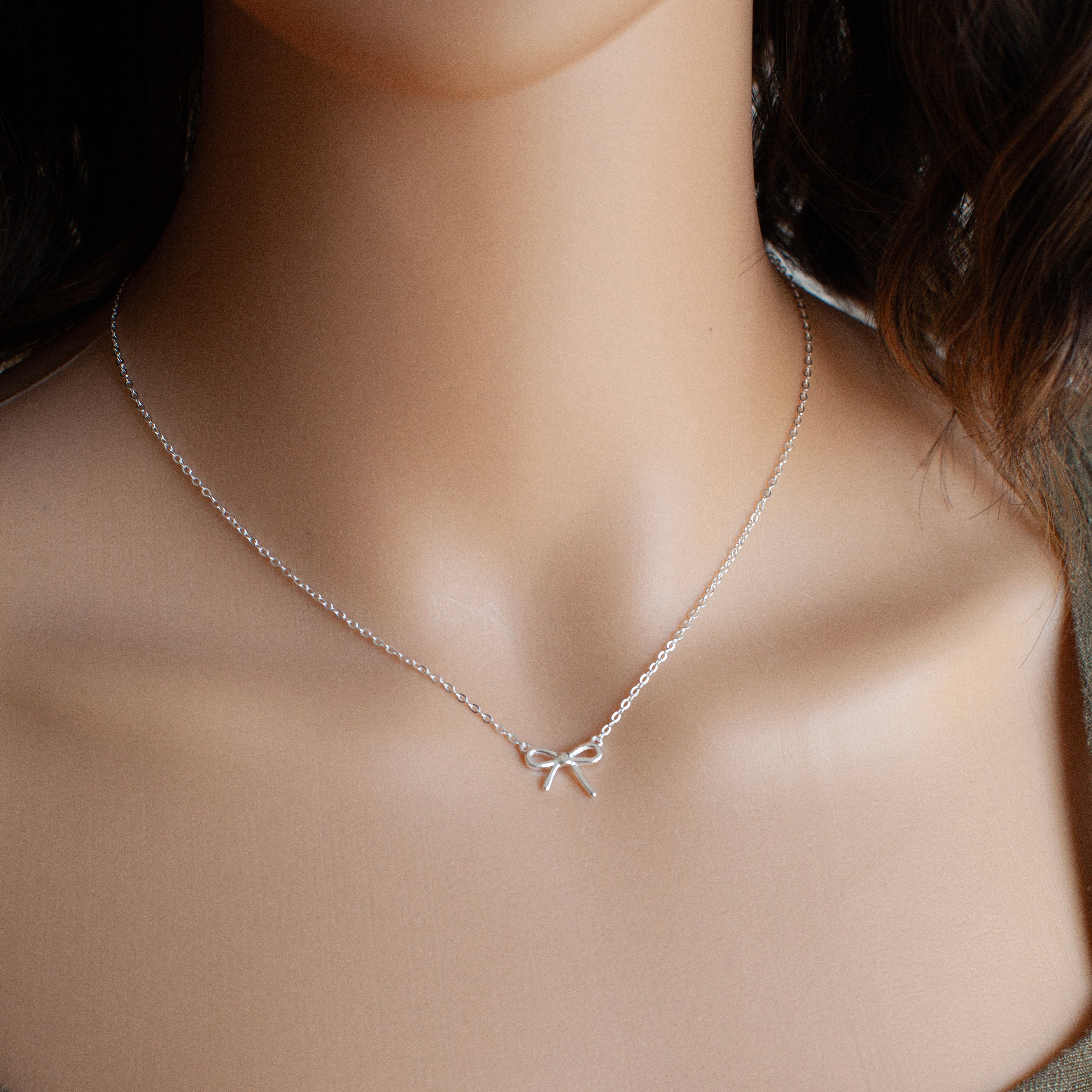 Elegant Bow Necklace-VibeCloset