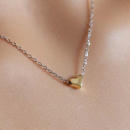Golden Heart Pendant-VibeCloset