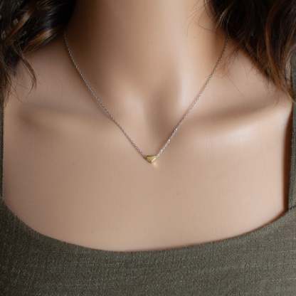 Golden Heart Pendant-VibeCloset