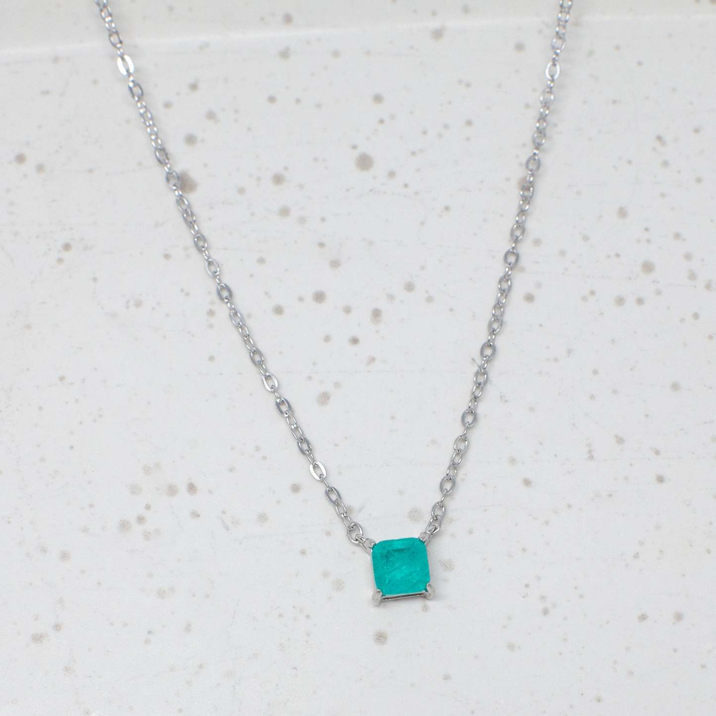 Tourmaline Chain Necklace-VibeCloset