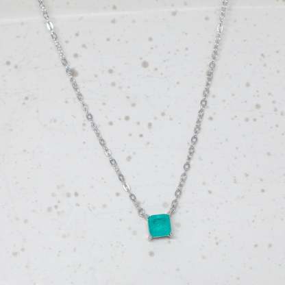 Tourmaline Chain Necklace-VibeCloset
