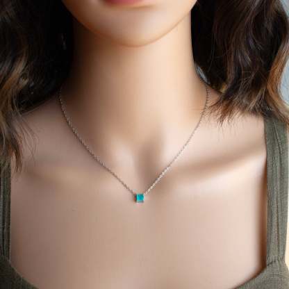 Tourmaline Chain Necklace-VibeCloset