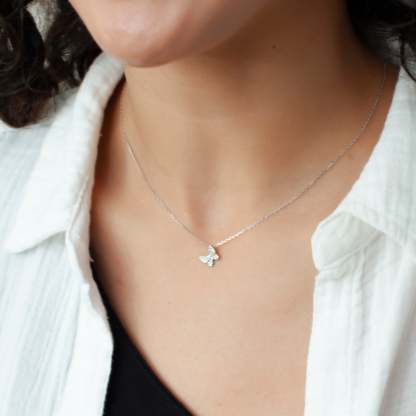 Delicate Butterfly Pendant-VibeCloset