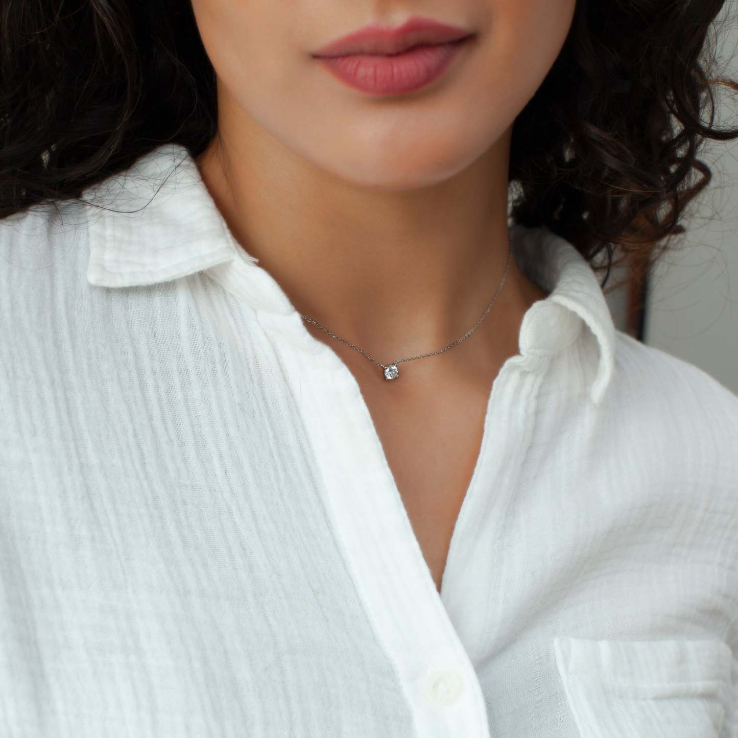 Delicate Diamond Necklace-VibeCloset