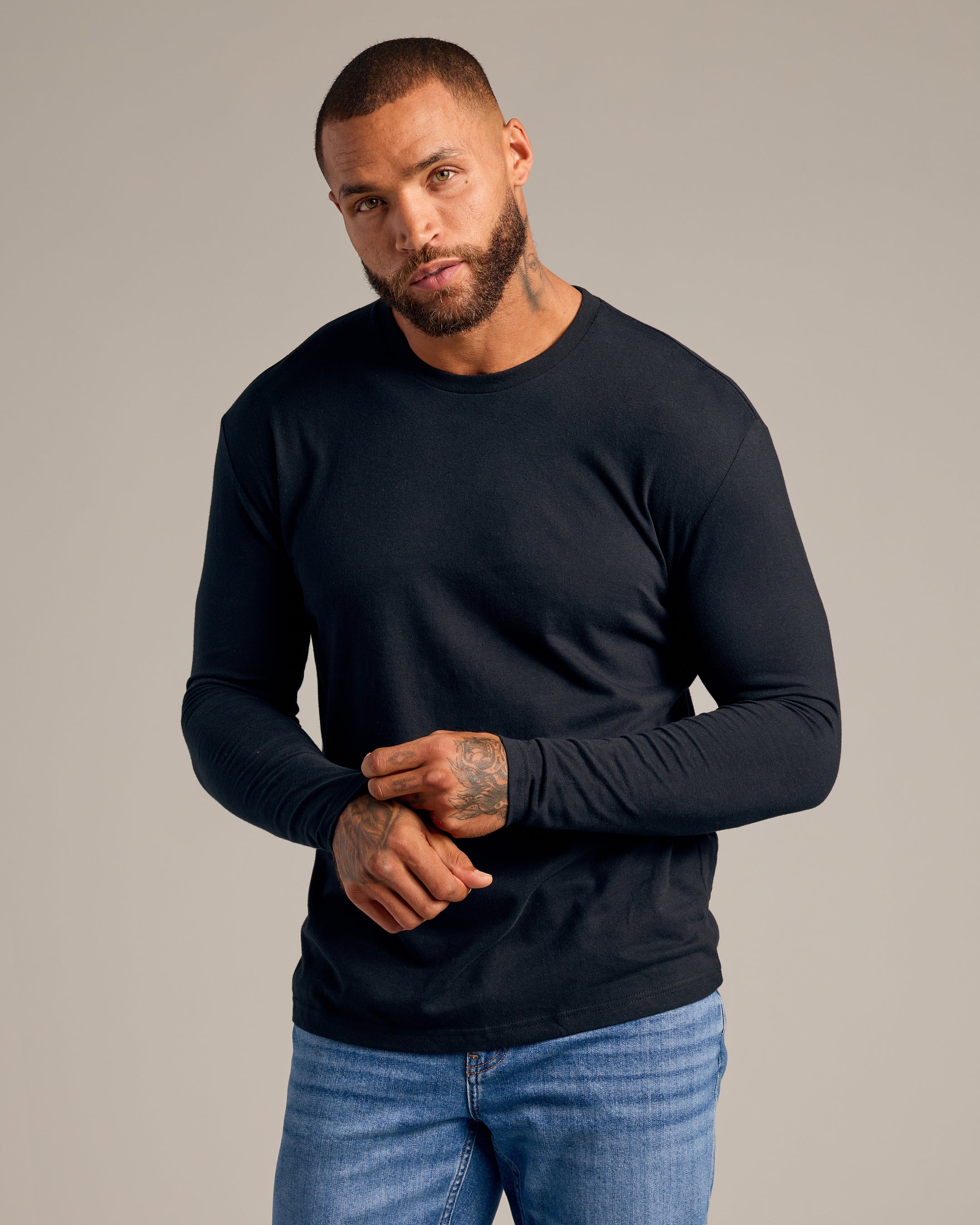 The Shade Long Sleeve Crew Neck T-Shirt 3-Pack-VibeCloset
