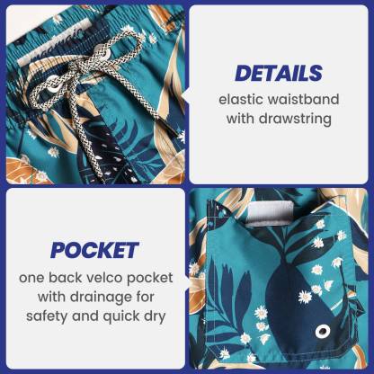 5.5 Inch Inseam Tropical Forest Swim Trunks-VibeCloset