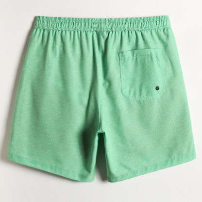 7 Inch Inseam Stretch Solid Swim Trunks-VibeCloset